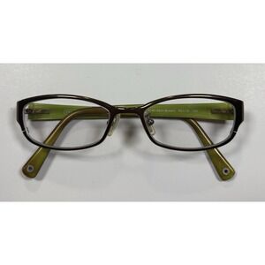 Coach Y2K HC 5007‎ Willow 9046 Satin Brown 50-16-135 Full Rim Eyeglasses Green